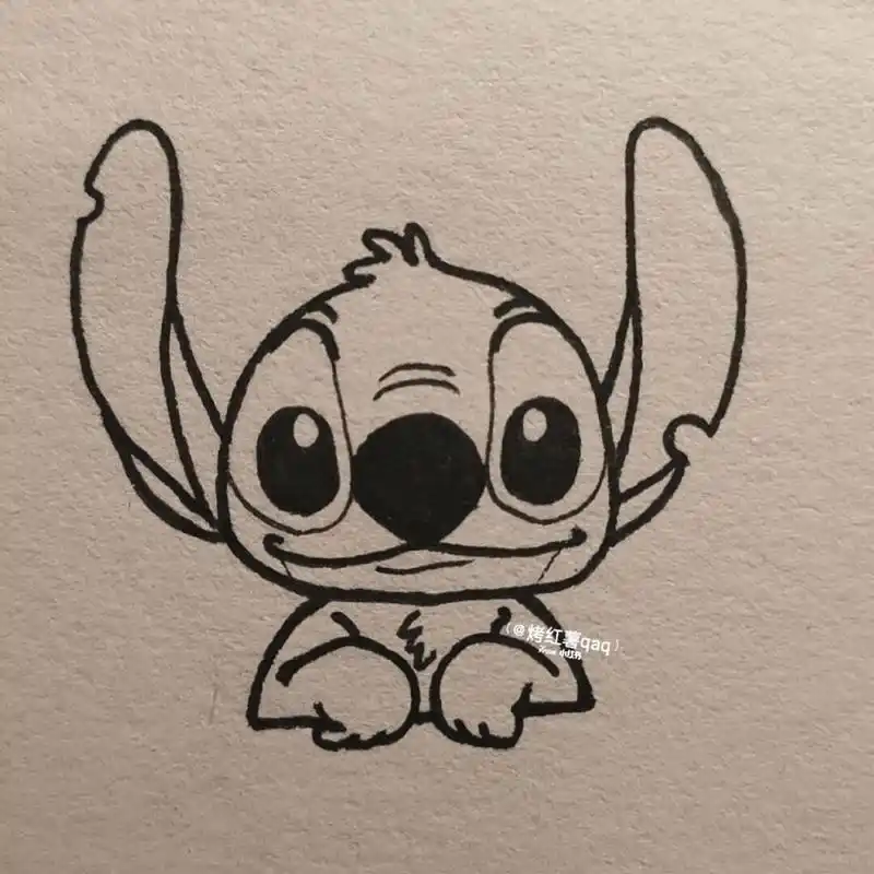 简笔画教程# #简笔画# #画个简笔画# #可爱简笔画# #史迪仔# #可爱