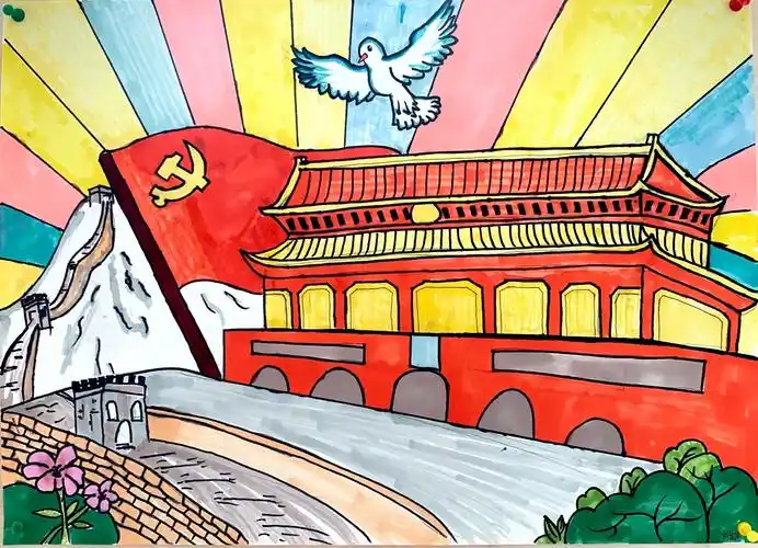 东凯实验学校开展"童心向党"主题绘画活动