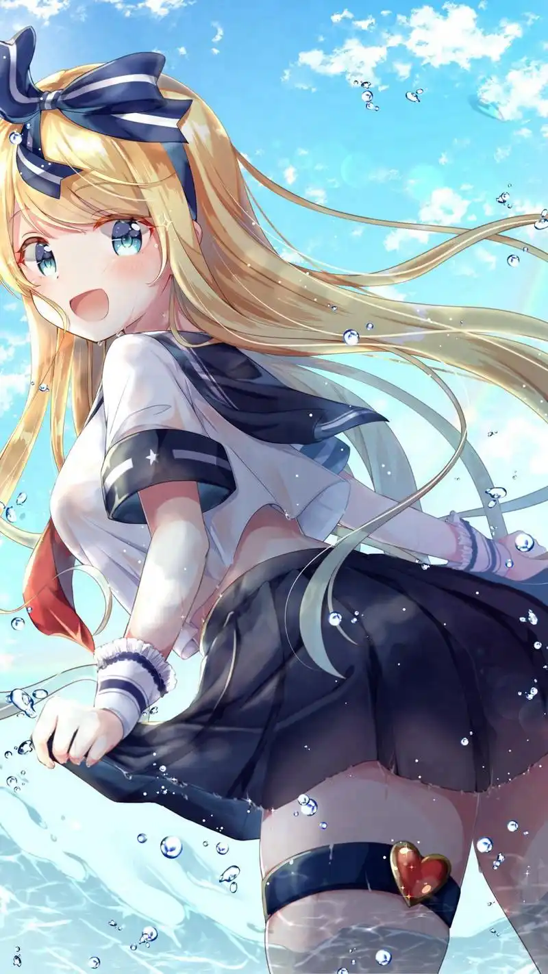 动漫美女性感插画手机壁纸