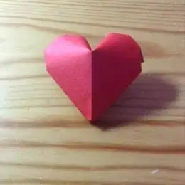 一款简易的3d立体爱心折纸实拍图片教程