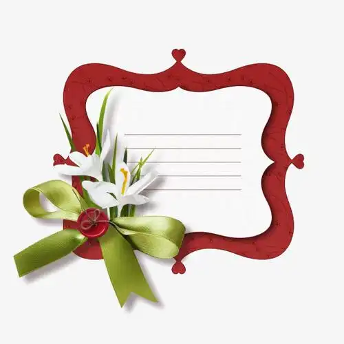 花边便签png素材-90设计