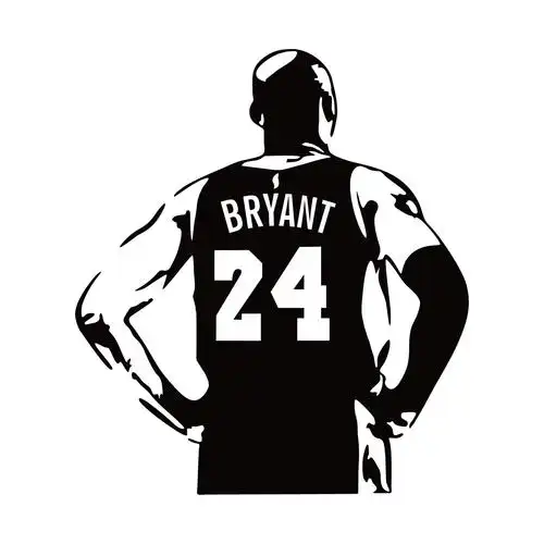 科比车身贴纪念缅怀湖人黑曼巴精神nba篮球24号汽车油箱盖装饰贴