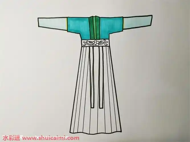 古装裙子怎么画古装裙子简笔画简单又漂亮彩色
