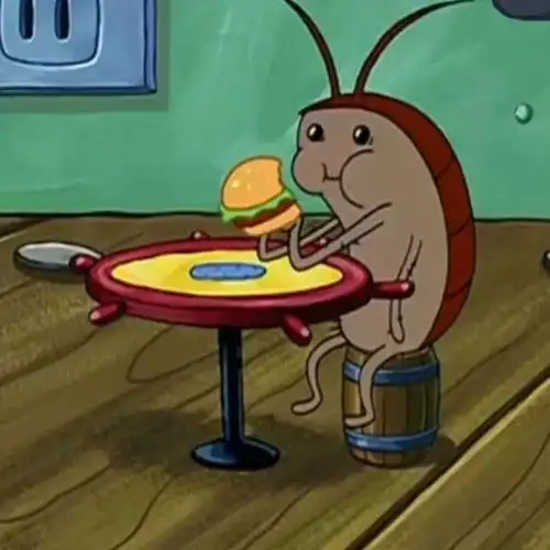 海绵宝宝和派大星  在海底也有逃不过的蟑螂,不过看起来好像蛮可爱的