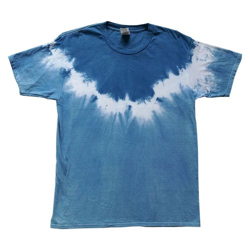 扎染t恤渐变纯棉云南大理白族手工蓝染板蓝根植物草木染男女短袖