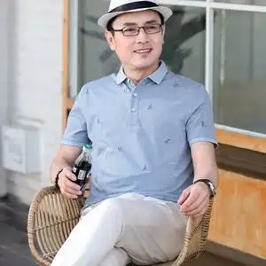 夏季中老年男士翻领polo衫4050岁图片