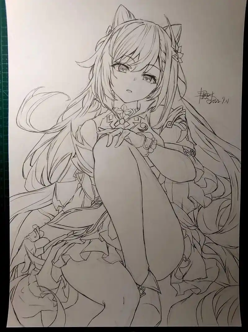 原神_刻晴 绘画过程 心有所向,日复一日,必有精进.  95