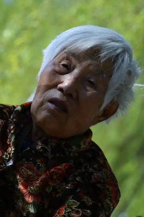 白发苍苍的母亲