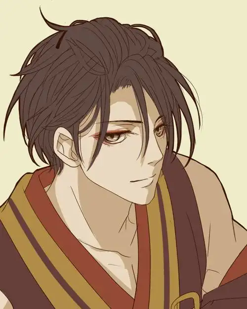 刀剑乱舞 刀剑男士 发型系列-散发 次郎太刀 绘师:優起(pixiv id=