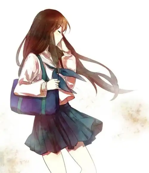 卡通女孩侧面站姿!急!