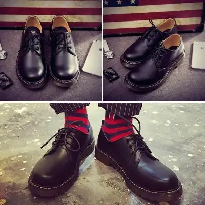 [新年价] 秋冬37码中性les帅t小码真皮日系小皮鞋男女内增高复古英伦