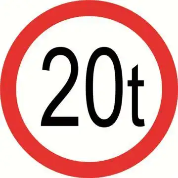 限重20吨,铝板覆反光贴膜,背后带铝槽,直径600mm