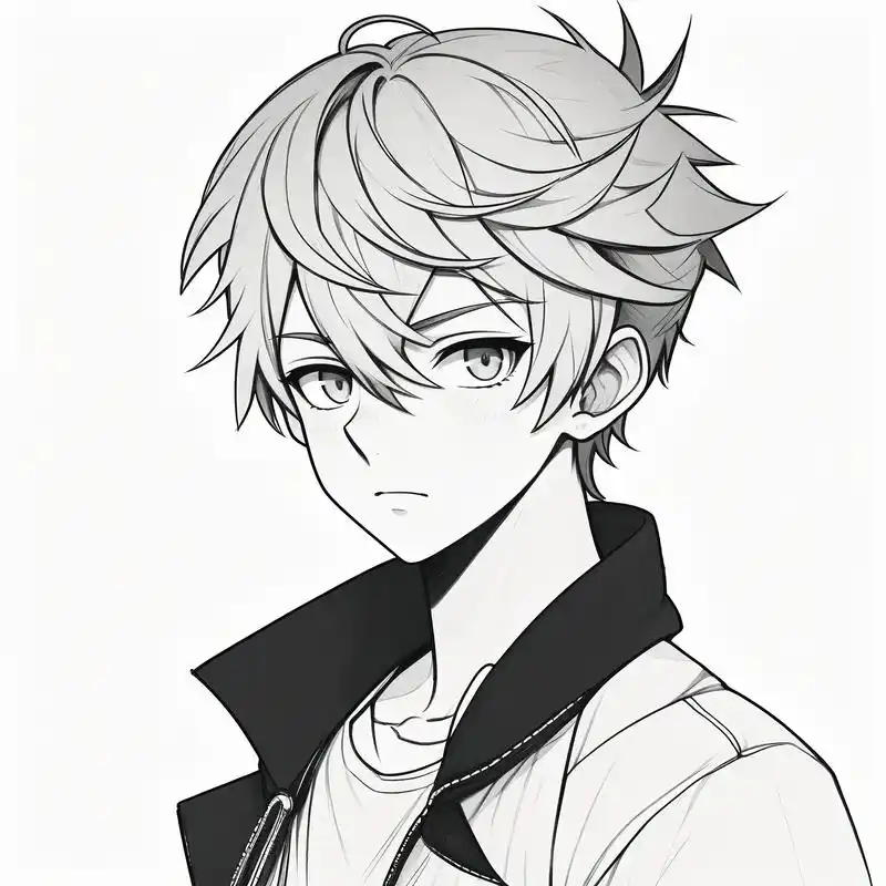 动漫头像黑白可爱系列9678