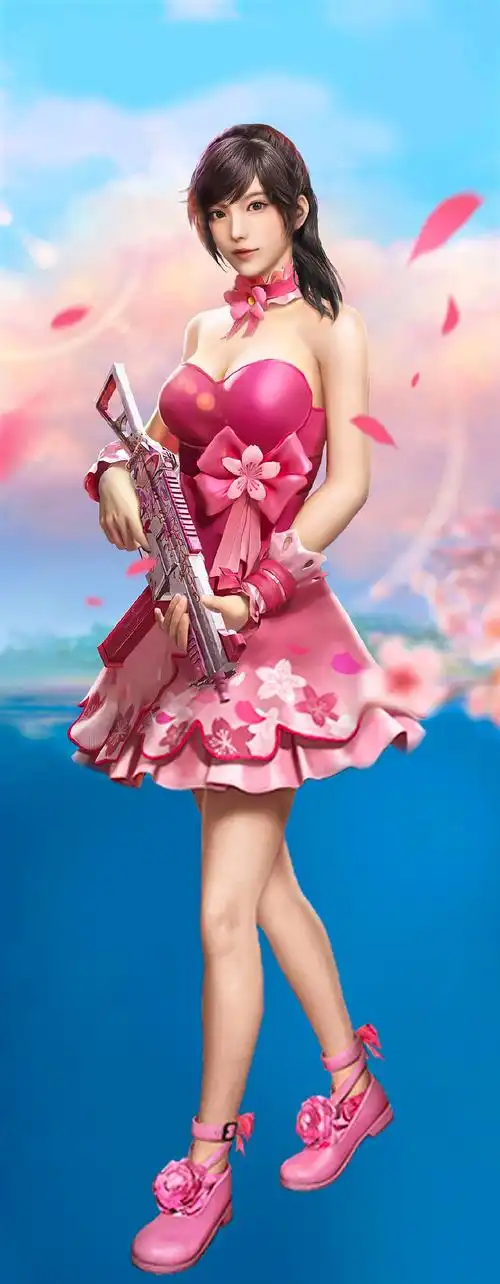 和平精英p图女角色 粉红回忆全图