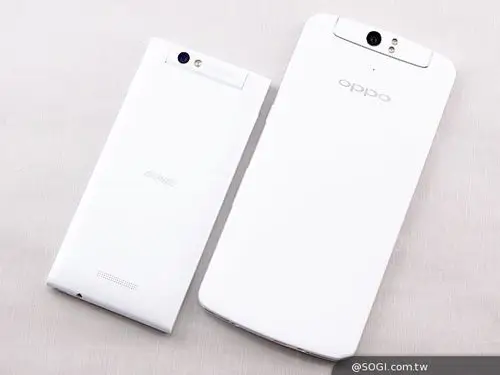 翻转镜头自拍手机oppo n1,g-plus e7mini外观比拼