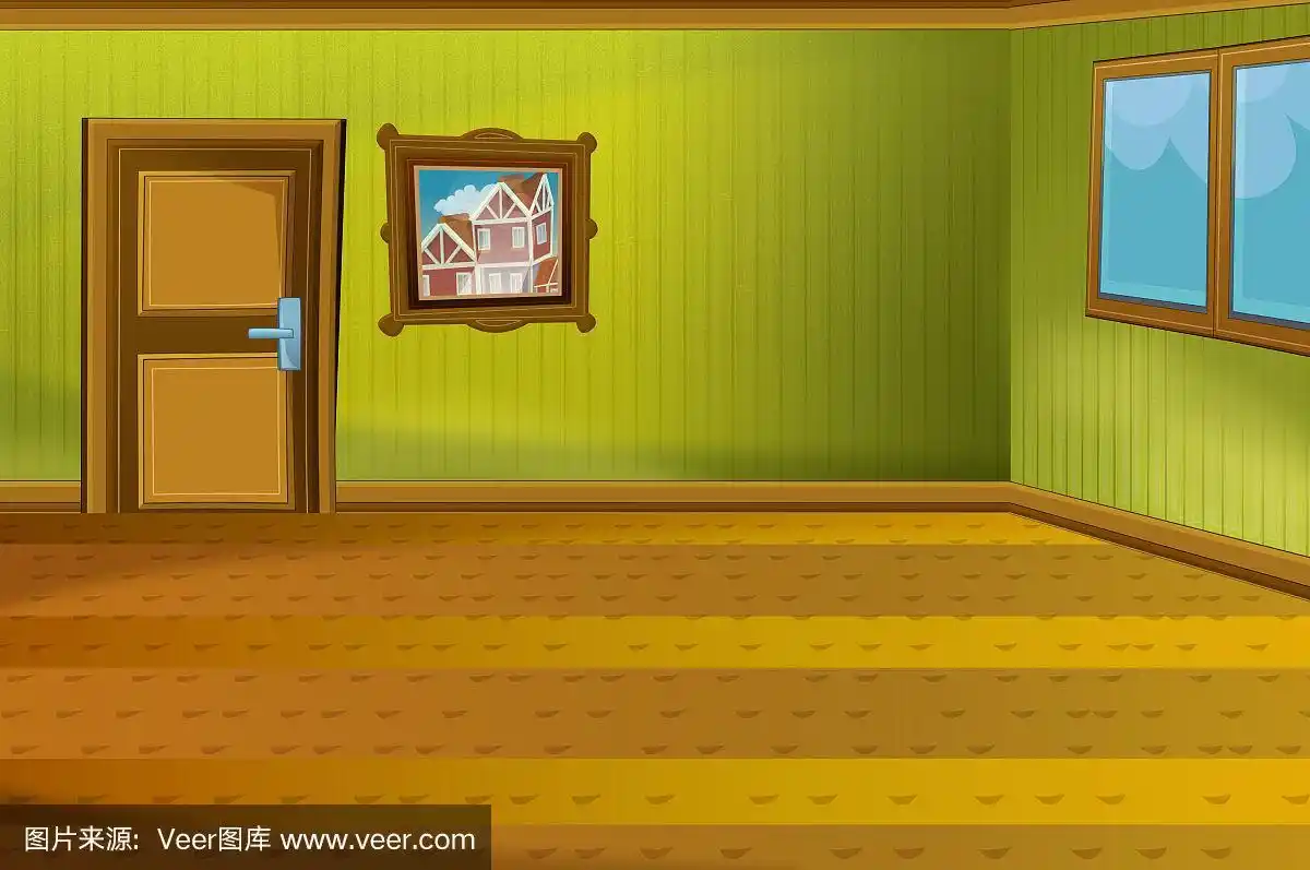 房子室内-大厅的卡通场景