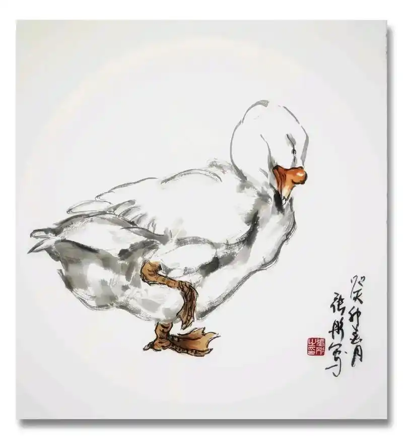 大鹅动态集.#大写意 #原创 #写生 #鹅动态 - 抖音