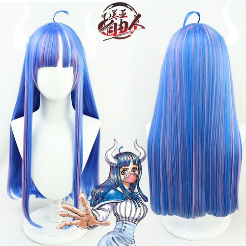 【自由人】海贼王 乌尔蒂cos假发 润媞凯多飞六胞 蓝粉相间