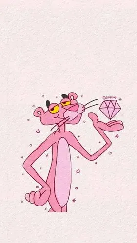 超粉嫩可爱粉红豹手机壁纸锁屏