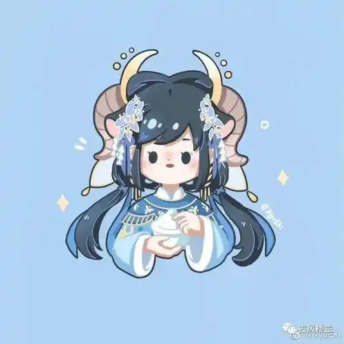 q版古风十二星座头像,可可爱爱,快用起来_内容_楼兰_微信