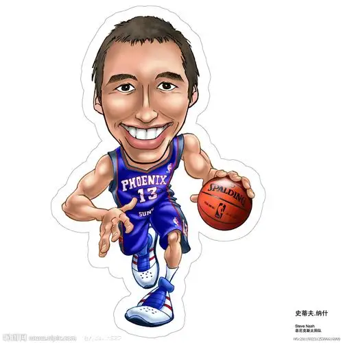 nba人物 纳什设计图_nba球星卡通