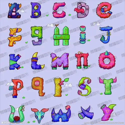 26个英文字母矢量素材图片