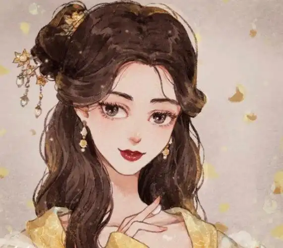 绝美古风的迪士尼公主仙度瑞拉手持团扇艾莎女王神似嫦娥