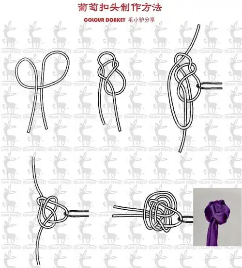 盘扣制作分享～直扣(一字扣)_兴趣爱好_手工