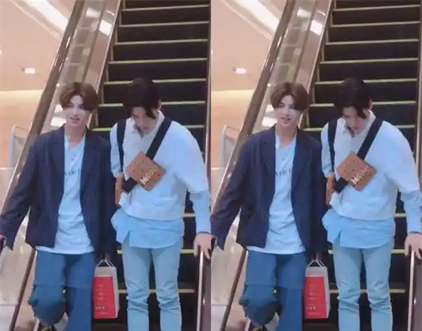 路人镜头下的黄明昊与王子异,真实身高被曝,网友:差距一目了然