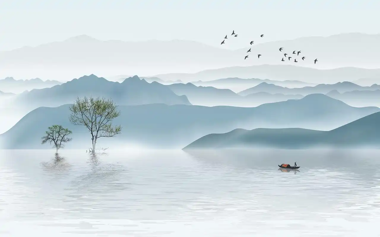 新中式山水|平面|图案|纱画图库一澜轩阁 - 临摹作品 - 站酷 (zcool)