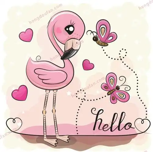 代表爱情的粉红色火烈鸟要如何画火烈鸟简笔画大全