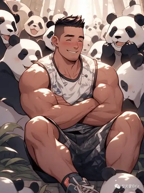 漫画里的肌肉男,超可爱