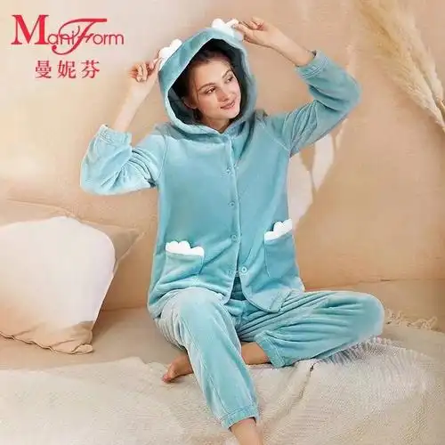 曼妮芬云朵绒套装睡衣特价200