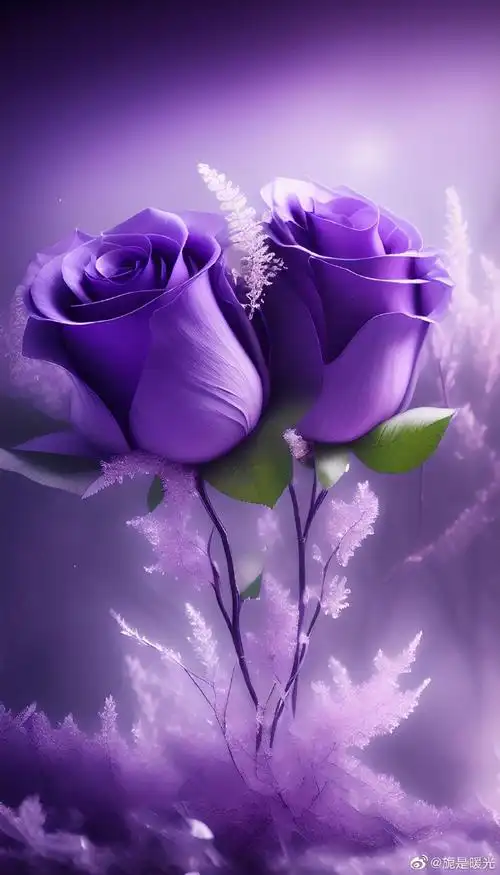 紫色玫瑰花语:忧郁,高贵,等待,安静寓意:紫玫瑰象征着梦幻般的爱情,对