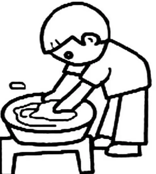 幼儿园自己事情自己做简笔画