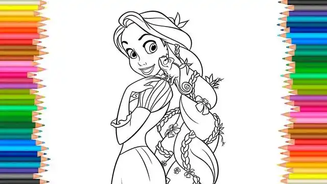 亲子简笔画: 长发公主和青蛙王子