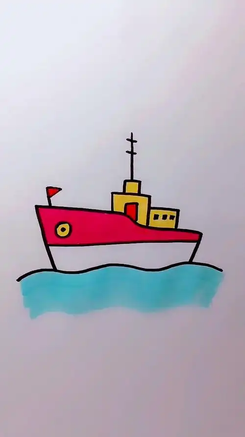 画画原来如此简单#简笔画船