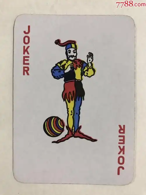 卡通扑克牌大小王一对