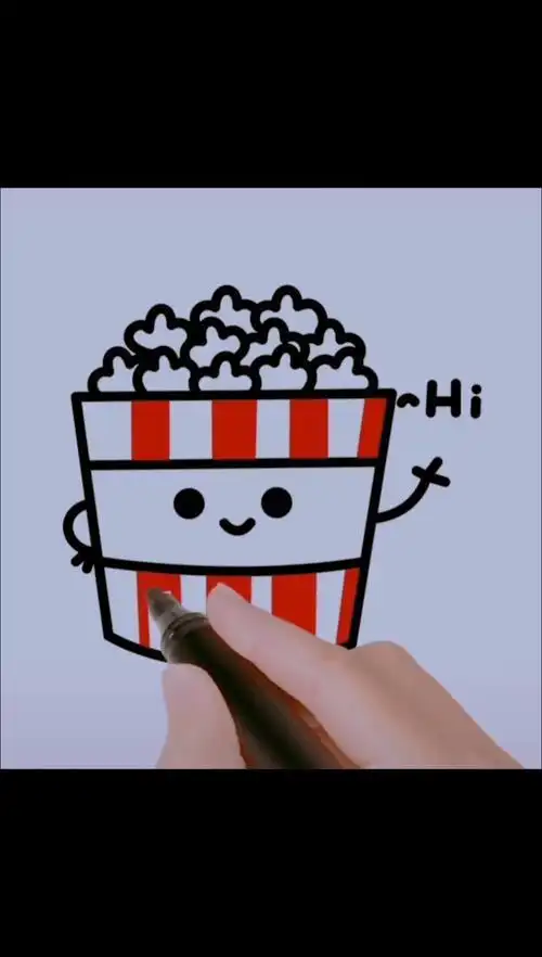 爆米花卡通简笔画