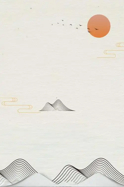 简约线条中国风背景