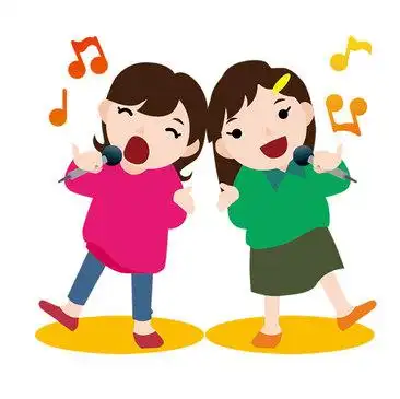 卡通唱歌人物素材