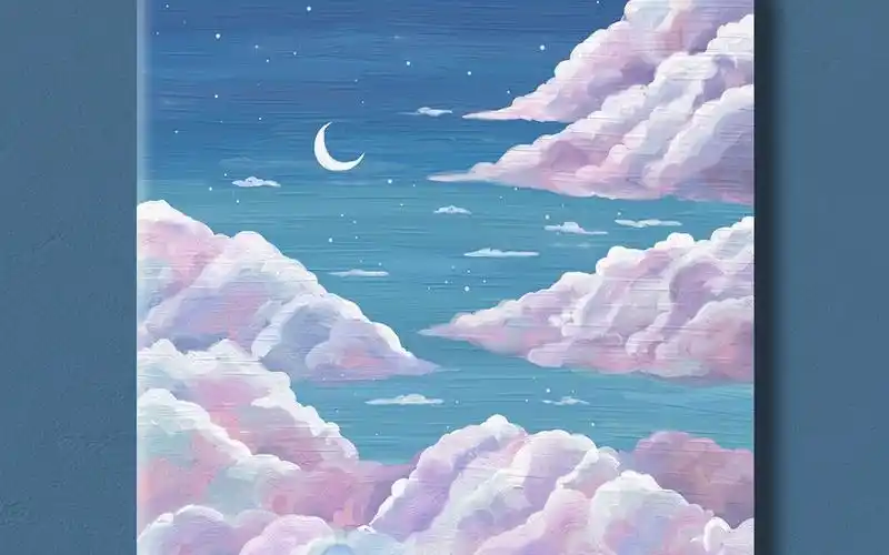 ipad绘画风景油画系列手机壁纸浪漫星云星空