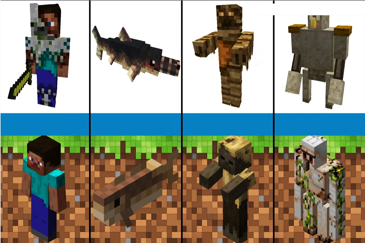 我的世界:mc里24种生物的,变异后的样子,"美西螈"太萌了!