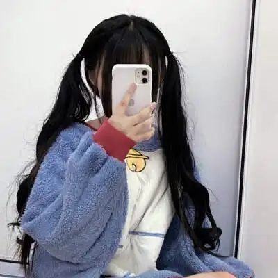 真人双马尾软妹头像