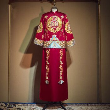 秀禾服男2020新款中式婚礼新郎服敬酒服男款礼服男士结婚唐装薄款囝君