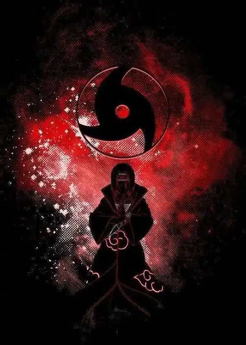 锁屏壁纸:火影忍者写轮眼卡卡西炫光背景手机壁纸