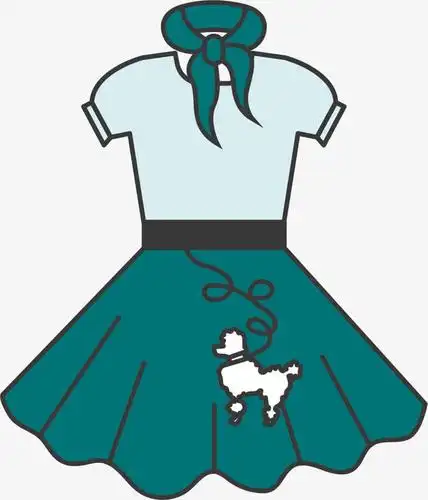 绿色矢量卡通裙子