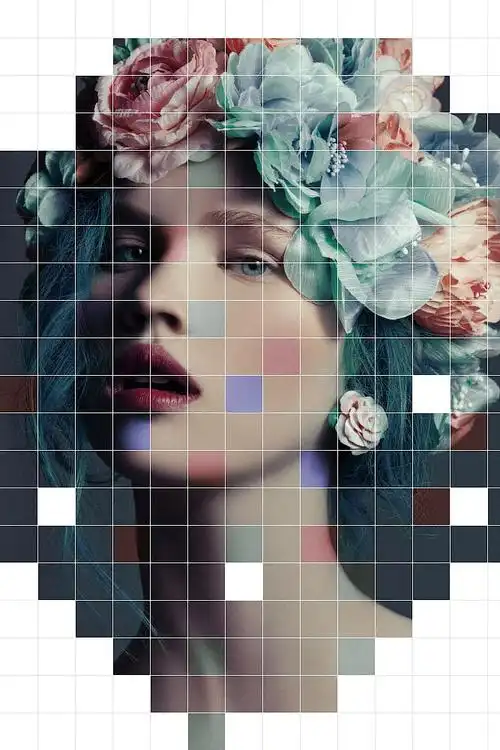 马赛克女子头像