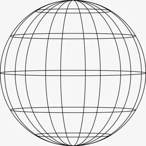 黑色线条地球素材图