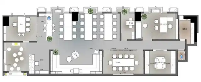 我是设计师作品丨翰墨主题延续传统文化之美留白与借景成就新中式办公